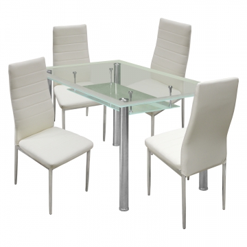Jídelní set pro 4 osoby židle 4 + stůl 150x90 4409 