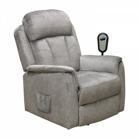 Relaxační polohovací křeslo s podnožkou šedé, COMFORT K142