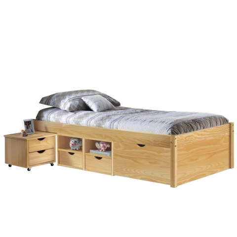 Postel s roštem 90x200 masiv s úložným prostorem Class ID30400630